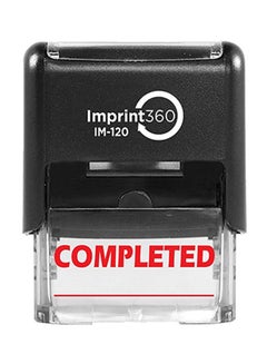 COMPLETED w/Signature Line Heavy Duty Commercial Quality Self-Inking Rubber Stamp Black/Clear - v1552974724/N21838196A_1