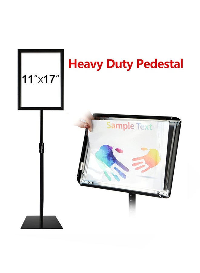 T-Sign Adjustable Heavy Duty Pedestal Poster Stand Black  - Image 1