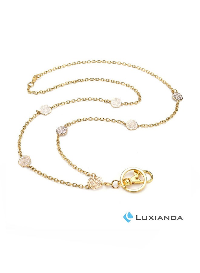 LUXIANDA Necklace ID Lanyard Badge Holder Gold  - Image 1