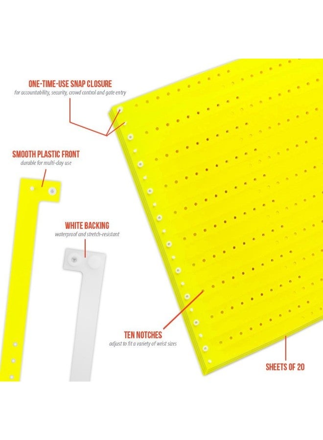 Wristco Pack Of 500 Wristband Yellow  - Image 2