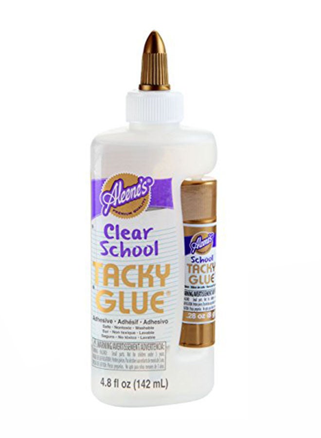 Aleene's Clear School Tacky Glue Stick White/Gold 