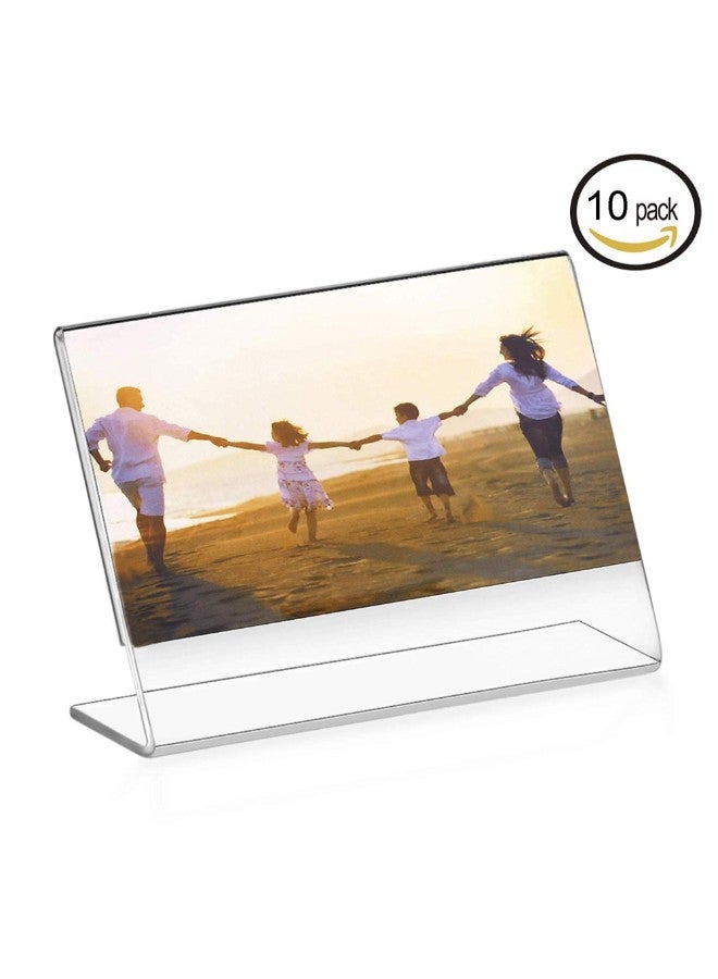 HESIN Pack Of 10 Acrylic Sign Holder Clear - Image 2