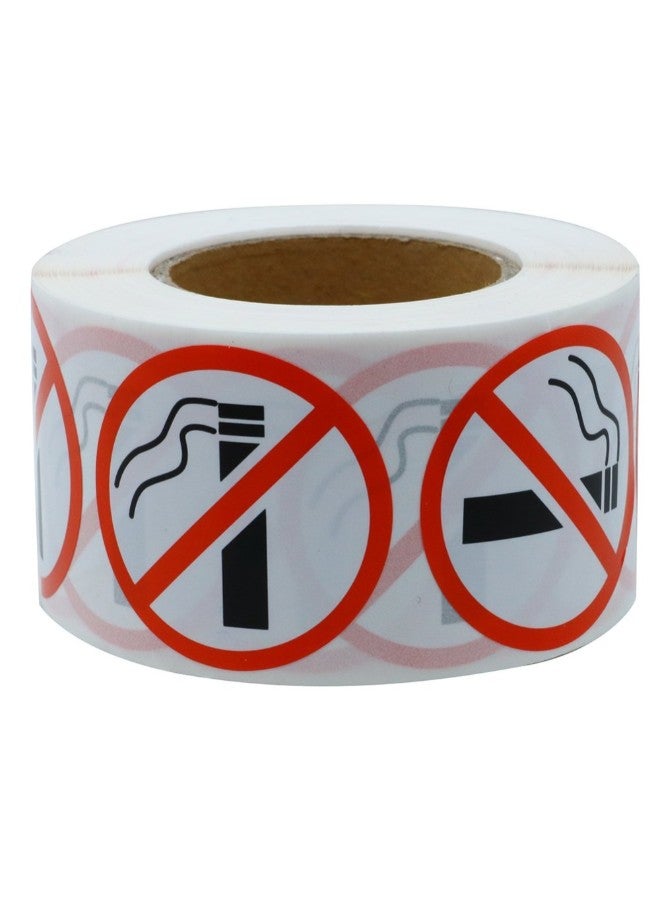 Hybsk Roll Of 500 No Smoking Logo Warning Sticker Multicolour - Image 2