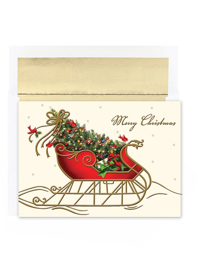 Masterpiece Studios Pack Of 16 Holiday Collection Card And Foil Lined Envelope - Image 1