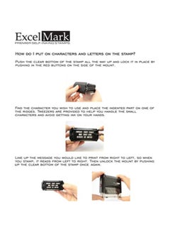 ExcelMark Self Inking Stamp Kit Black  - Image 3