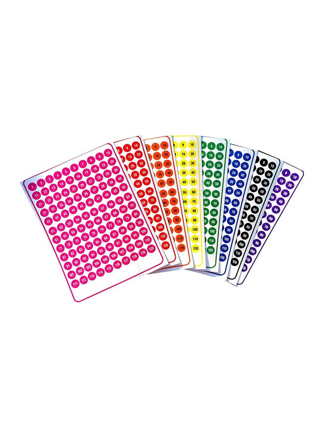 تاج-أه-روم ملصقات مرقمة للترميز بالألوان شفاف - Image 1