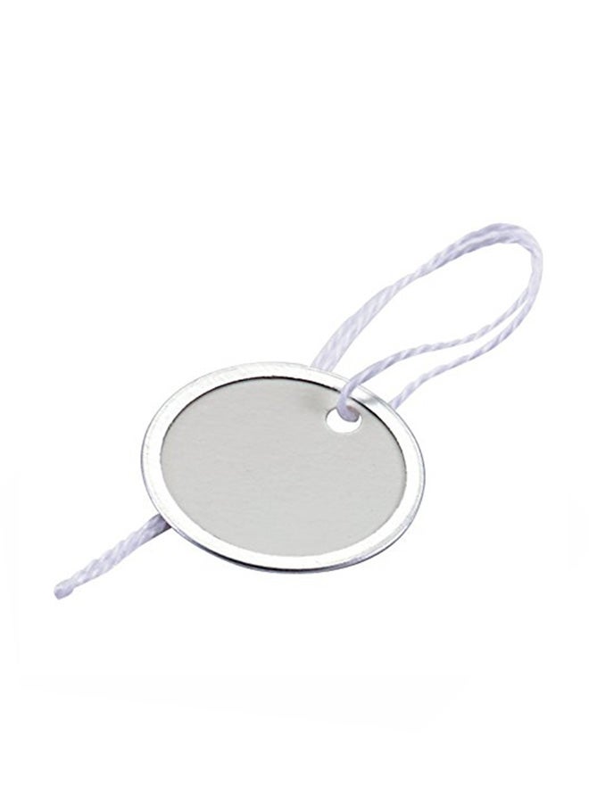 لاكي لاين مجموعة علامات ورقية مع خيط مكونة من 25 قطعة فضي - Image 1