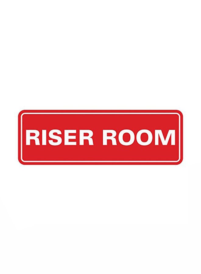 All Quality Riser Room Wall Sign Red 