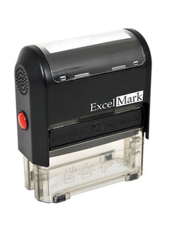 ExcelMark Self Inking Stamp Black/Clear  - Image 1