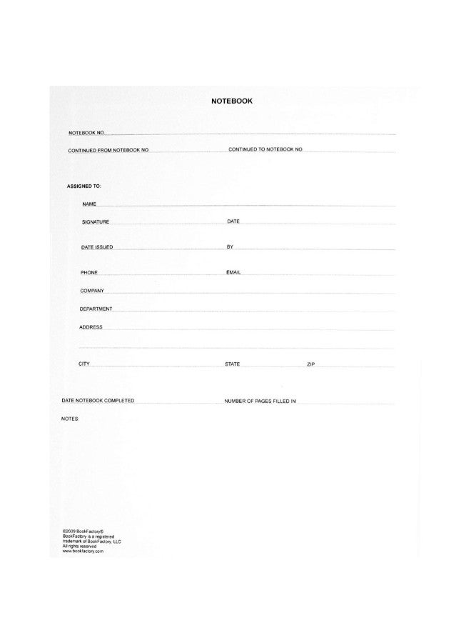 بوك فاكتوري - دفتر ملاحظات للأبحاث (96 ورقة) أسود - Image 1