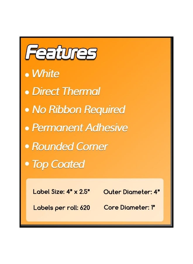 OfficeSmartLabels Pack Of 4 Barcode Label White - Image 3