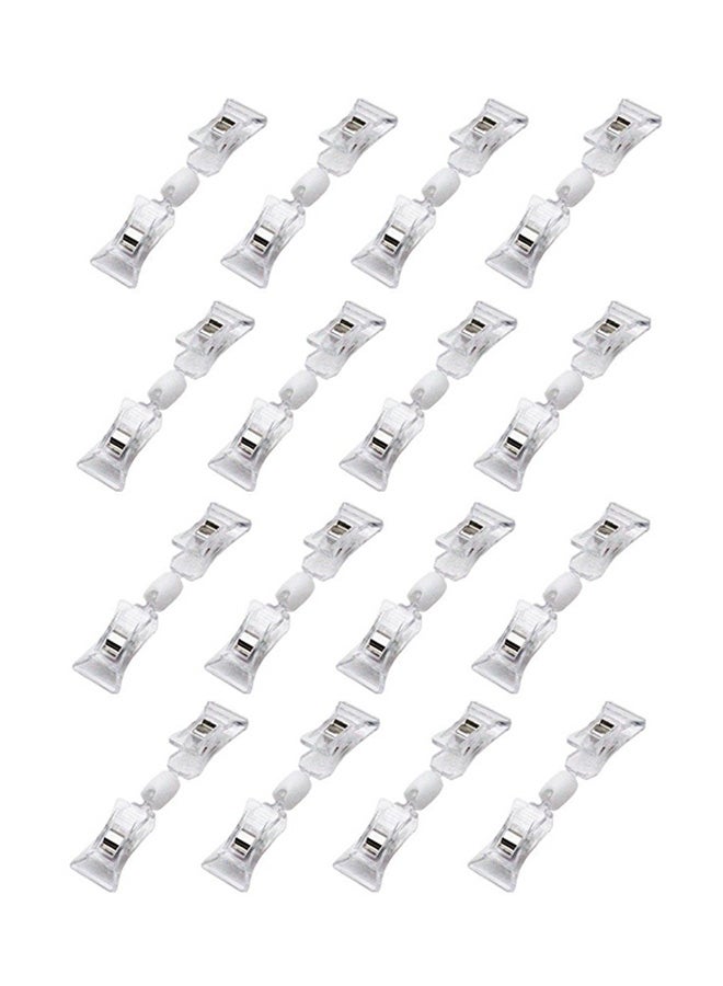 HONBAY 16-Piece Sign Display Mini Clip Tag Holder Clear  - Image 1