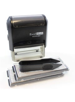 ExcelMark Self Inking Stamp Kit Black  - Image 1
