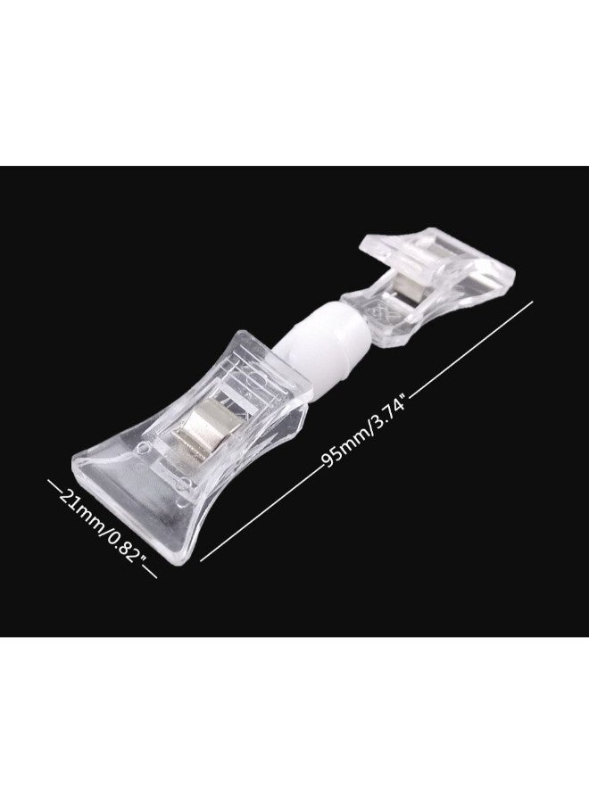 HONBAY 16-Piece Sign Display Mini Clip Tag Holder Clear  - Image 3