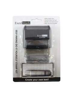 ExcelMark Self Inking Stamp Kit Black  - Image 2