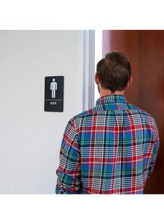 Rock Ridge Bathroom Door Sign Black  - Image 2