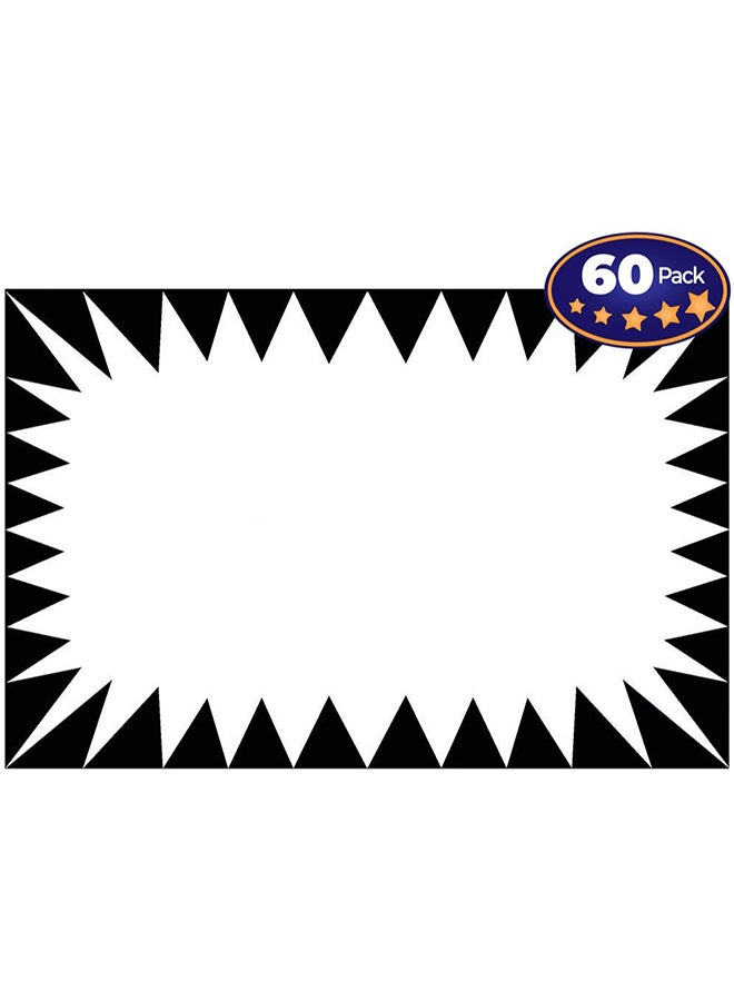 Ifusion Pack Of 60 Price Burst Sign Black/White - Image 2