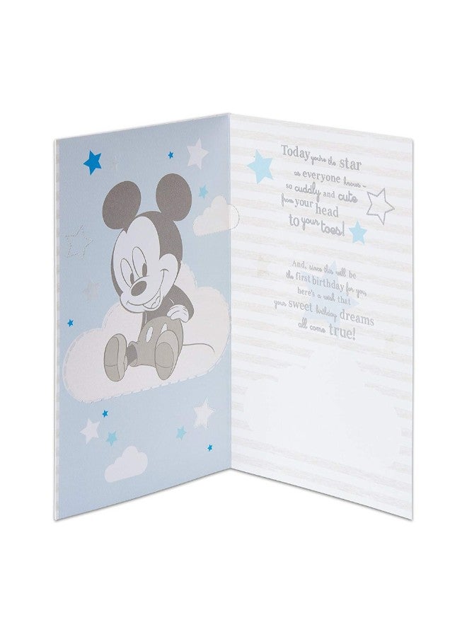 American Greetings Mickey Mouse 1st Birthday Card - Image 2
