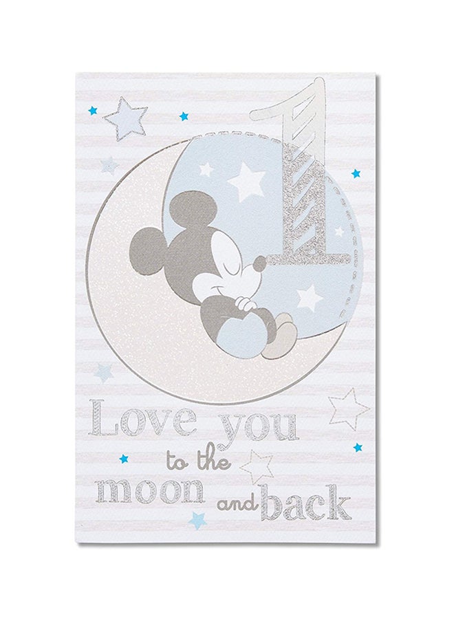 American Greetings Mickey Mouse 1st Birthday Card - Image 1