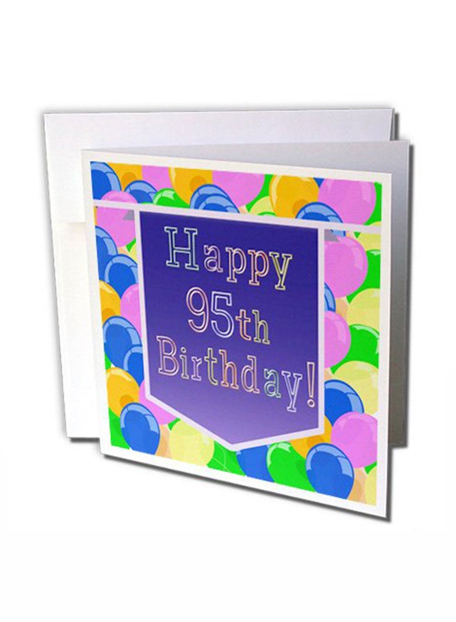 3Dروز - بطاقة تهنئة بعيد الميلاد بعبارة 'Happy 95th Birthday' - Image 1