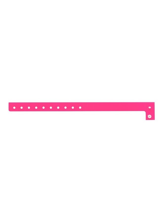Wristco Pack Of 100 Neon Plastic Wristbands Pink - Image 3