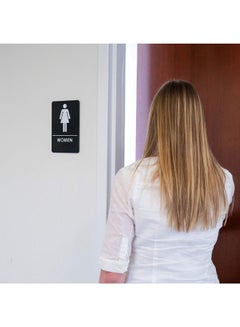 Rock Ridge Bathroom Door Sign Black  - Image 3