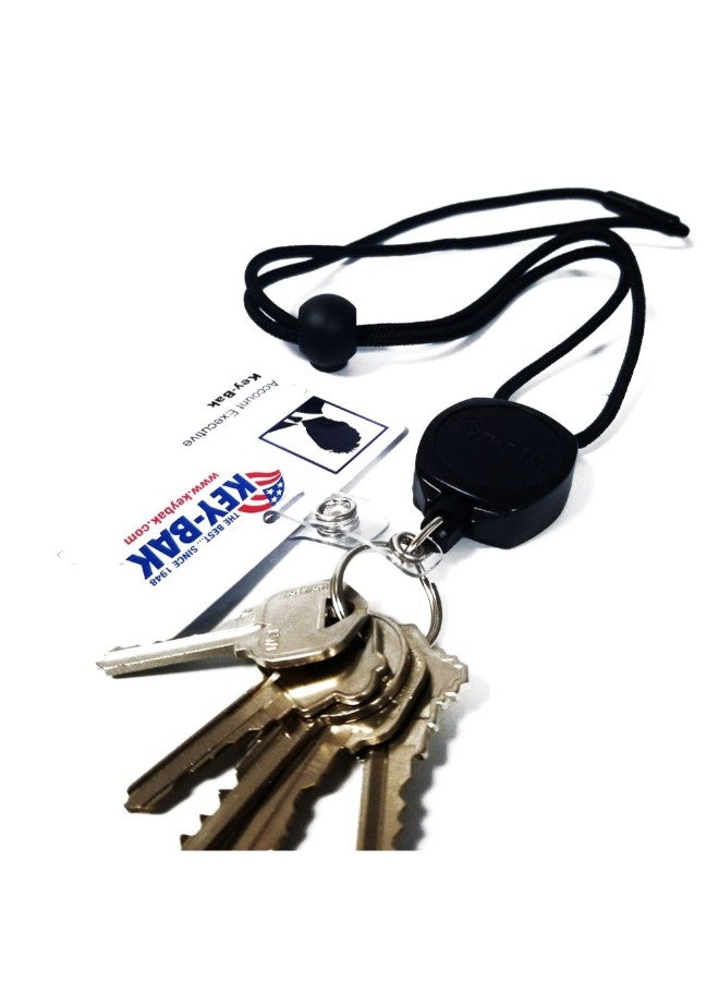 Key-Bak Sidekick Retractable keychain and Badge Holders Black - Image 3
