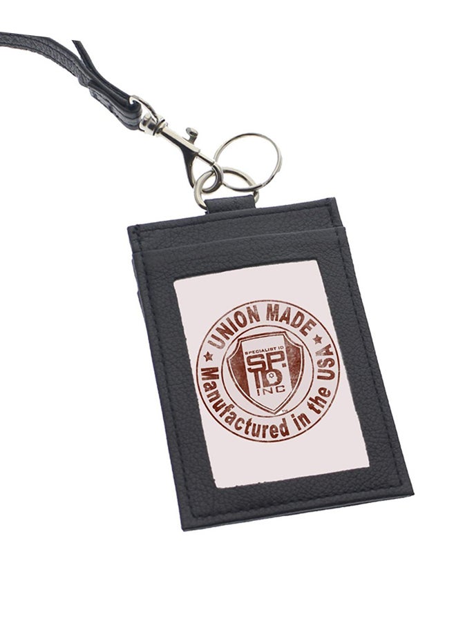 Specialist ID - Leather Badge Holder Black - Image 1