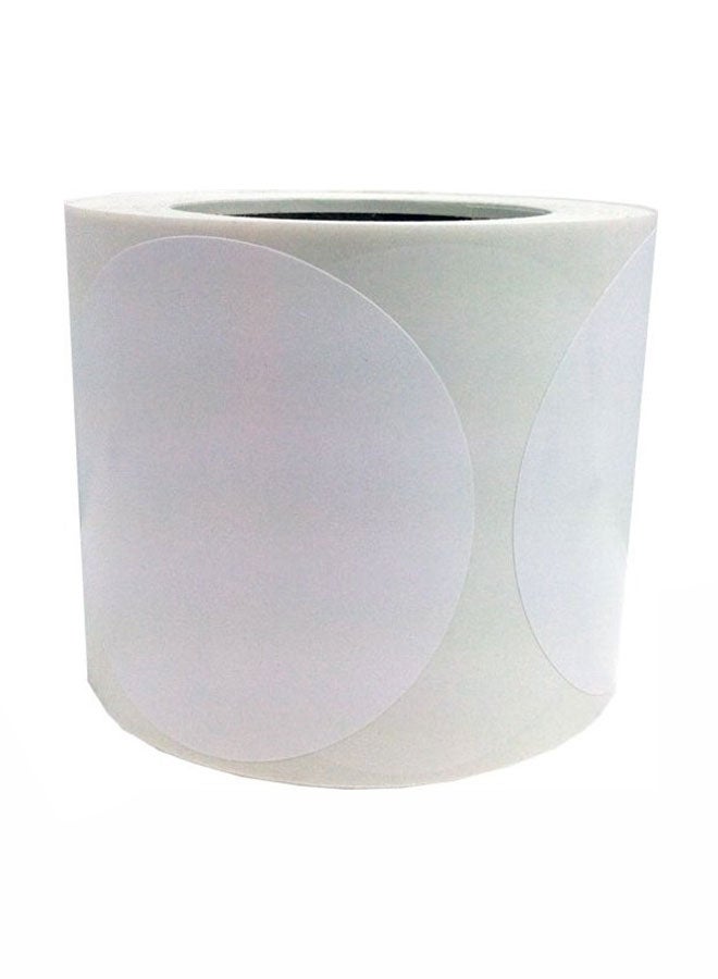 ملصقات فارغة بتصميم دائرة أبيض