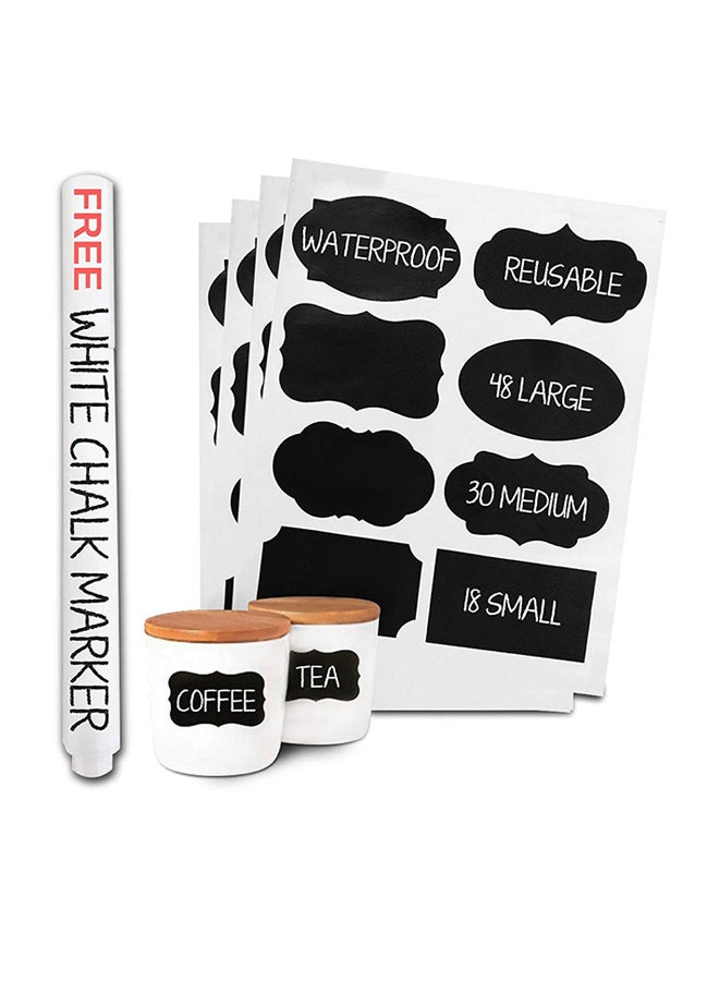 Savvy & Sorted Removable Waterproof Blackboard Sticker Label Black  - Image 1