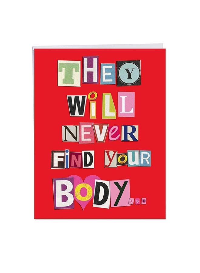 نوبلوركس بطاقة معايدة كبيرة صناعة أمريكية بعبارة 
 "Never Find Your Body"  - Image 1