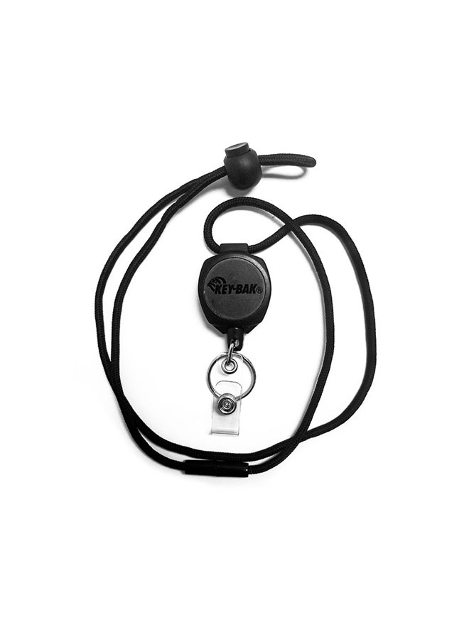 Key-Bak Sidekick Retractable keychain and Badge Holders Black - Image 1