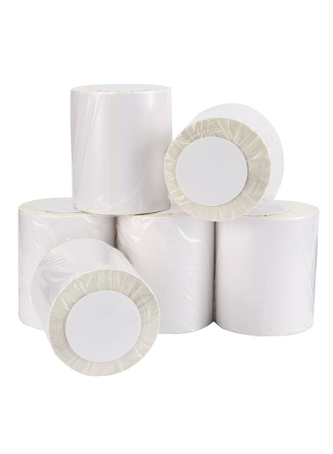 9527 برودكت 6 بكرات ملصقات تصنيف حرارية مباشرة للشحن أبيض - Image 1