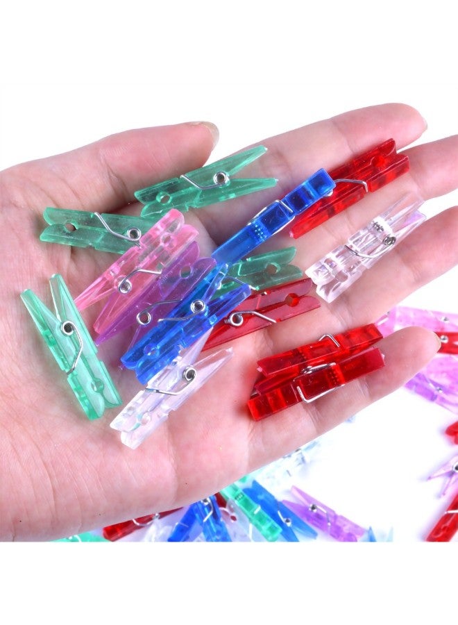 BronaGrand 100-Piece Of Mini Colourful Plastic Utility Clips Multicolour  - Image 3