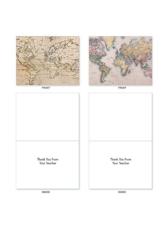 The Best Card Company - Thank You From Teacher Note Greeting Cards - Image 1