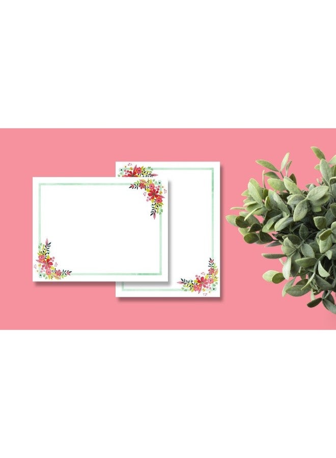 كودي كرييشنز مجموعة مكونة من 100 بطاقة دعوة سهلة الاستخدام بنقشة الزهور - Image 3