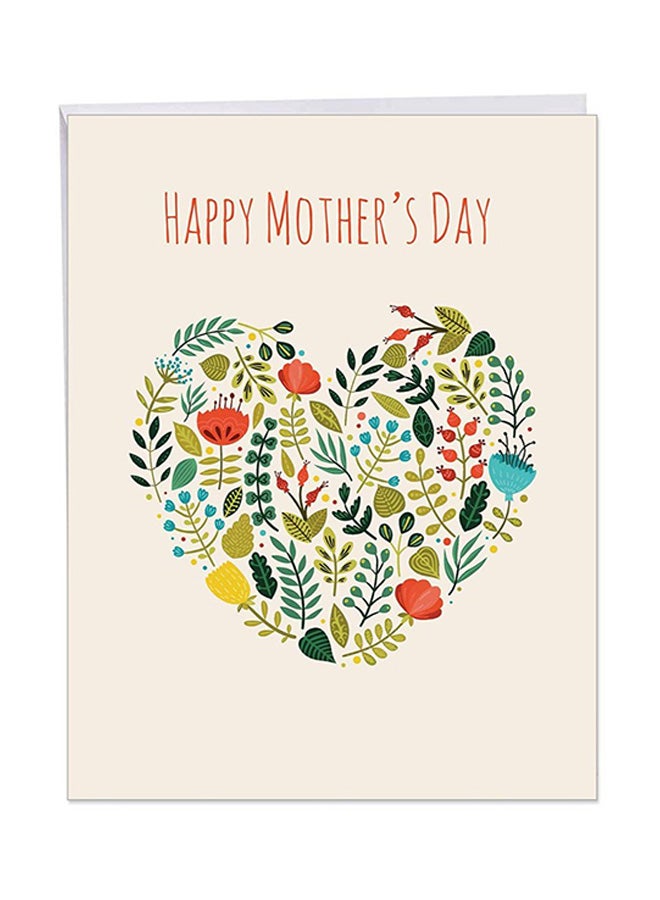 The Best Card Company Sweet Floral Sprays Surrounding The Words Thank You Mother's Day Greeting Card - Image 1