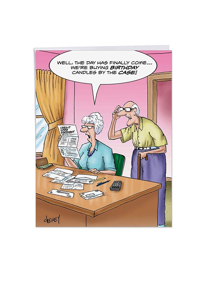 NobleWorks Candles By The Case Big Funny Birthday Card - Image 1