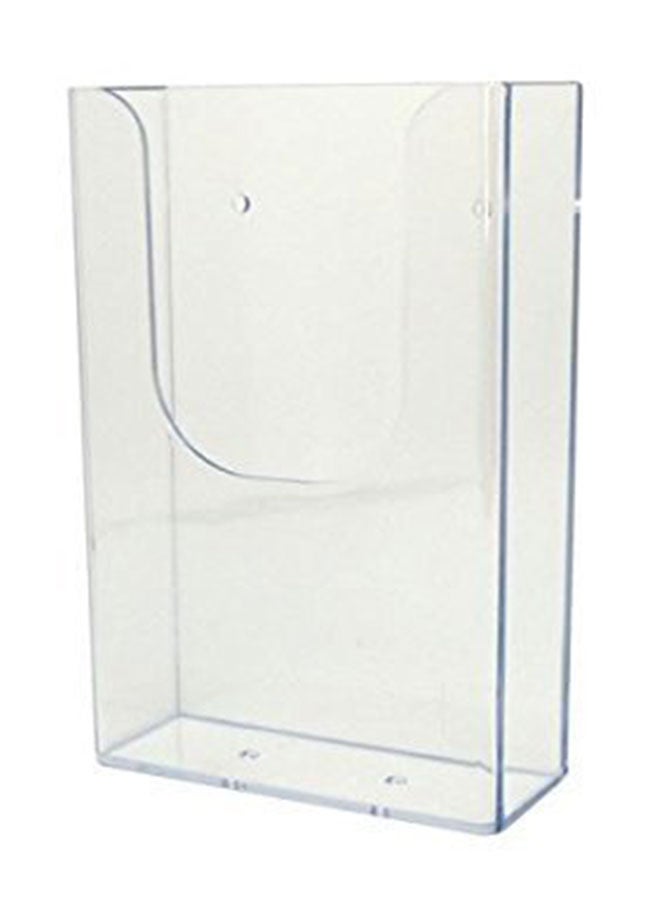 SOURCEONE.ORG Wide Wall Mount Brochure Holder Clear