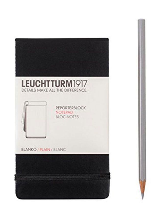 LEUCHTTURM1917 - 185-Pages Pocket Hardcover Reporter Notepad Black - Image 1