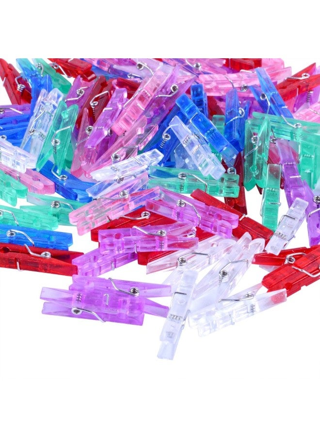 BronaGrand 100-Piece Of Mini Colourful Plastic Utility Clips Multicolour  - Image 2