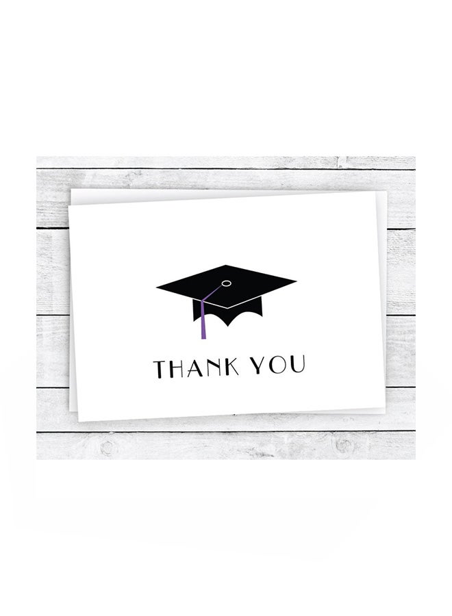 Black Tabby Studio - Graduation Cap With Tassel Thank You Card - Image 1