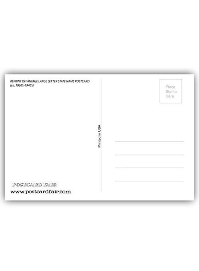 بوست كارد فير مجموعة من 20 بطاقة بريدية مطبوعة بصورة طبق الأصل من البطاقة المعتقة بتصميم كلمة "GREETINGS FROM VIRGINIA" - Image 2