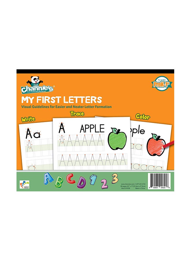 Channie's Learn Alphabet Practice Handwriting And Printing Workbook Cards - Image 1