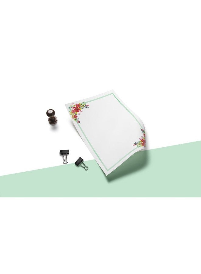 كودي كرييشنز مجموعة مكونة من 100 بطاقة دعوة سهلة الاستخدام بنقشة الزهور - Image 2