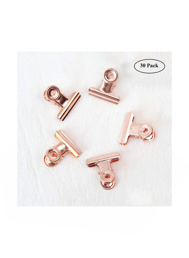 كوديل حزمة مشابك ورق بولدوج من 30 قطعة ذهبي - Image 1