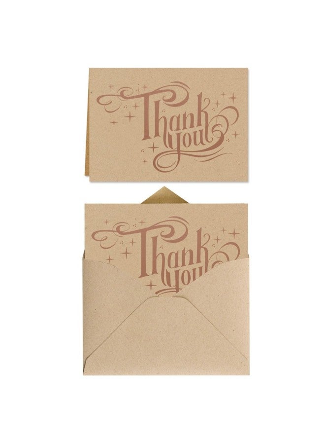 كانوبي ستريت بطاقات شكر من القلب مطبوعة بعبارة 'Thank You' من 36 قطعة - Image 2