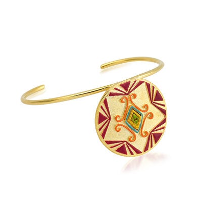 بيج ديزاين سوار مطلي بالذهب والمينا والنحاس بي سي 3000 - Image 3