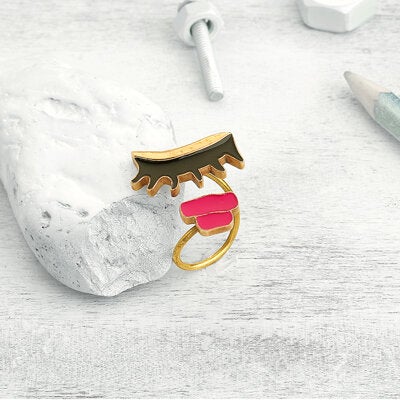 Biggdesign Bronze My Eyes And Lips Fashion Ring - Image 1