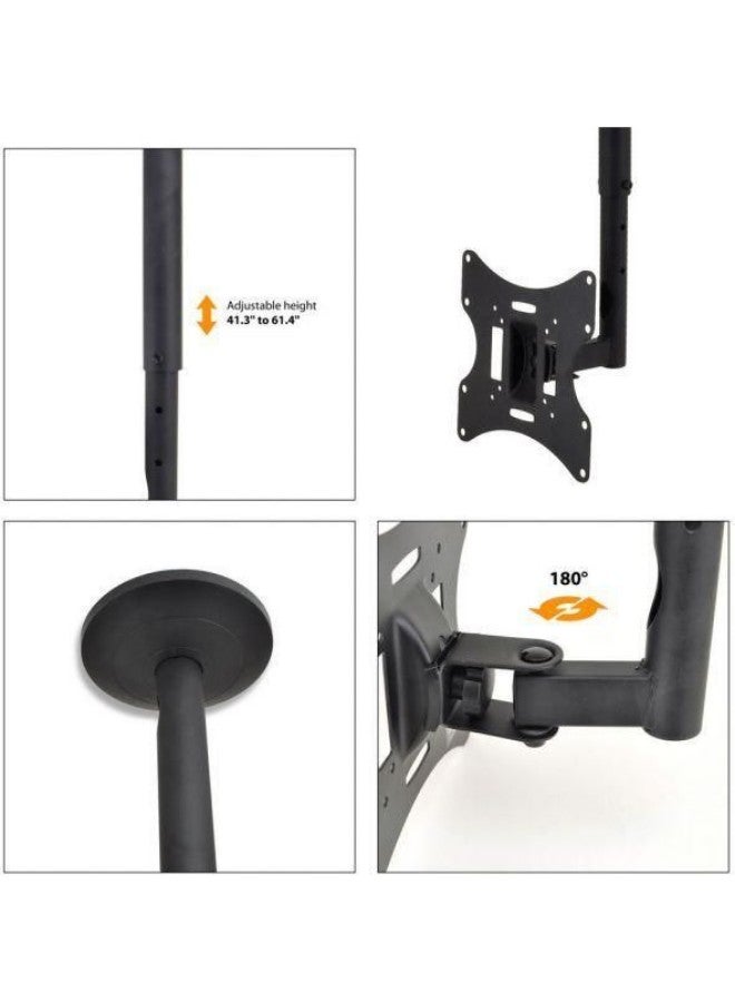 Universal Adjustable Monitor Ceiling Mount Bracket Black - Image 3
